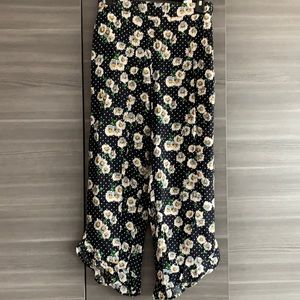 Zara - Floral Ankle Pants - Size M